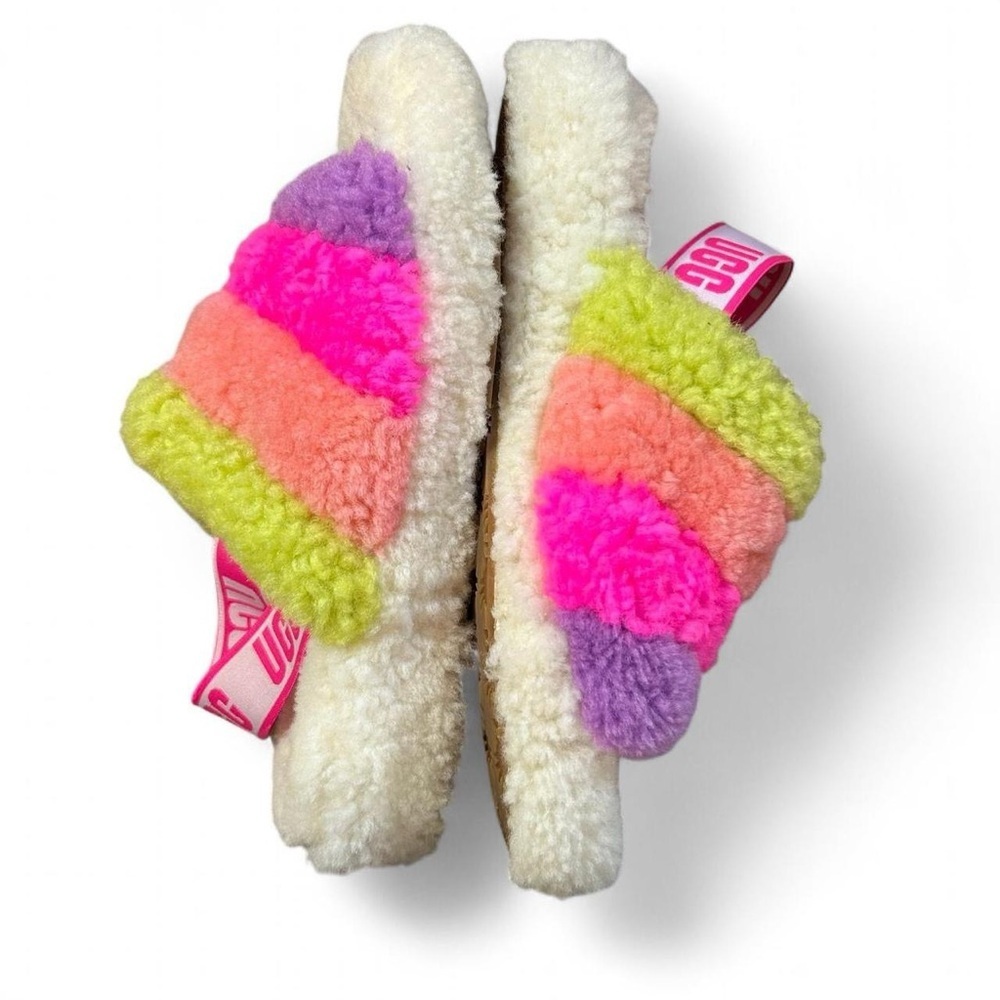 UGG Colorful Cozy Slippers – Women’s Size 10, Bright & Barely Worn - Picture 6 of 8